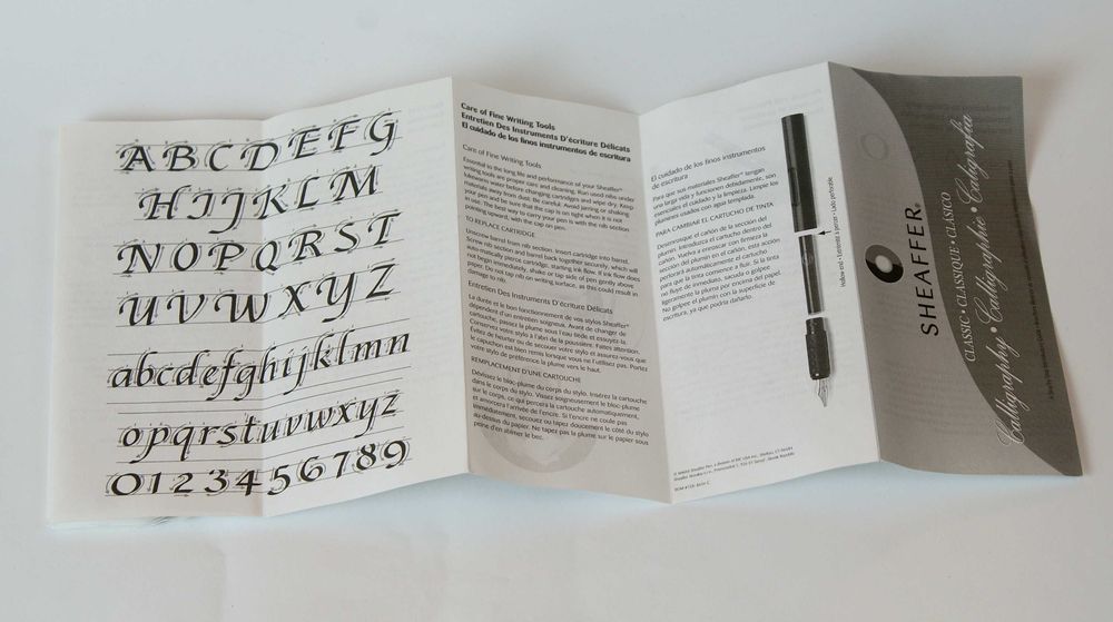 Zestaw do kaligrafii Sheaffer - Pióro + 3 stalówki F/M/B + 4 Naboje