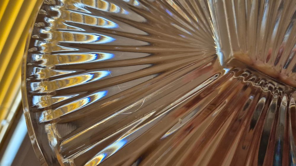 Kryształowa patera z Huty Julia, 20x25 cm