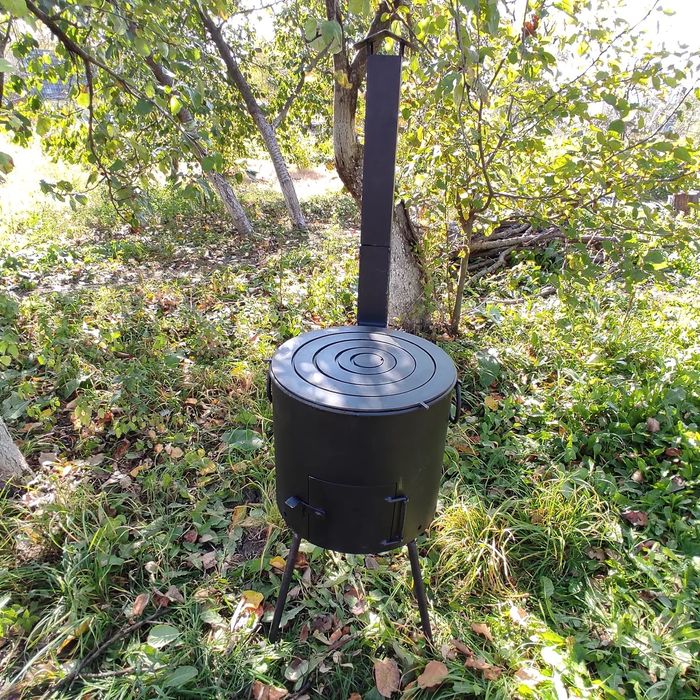 Печка 40см под казан 10-17л.пічка.кухня полевая.печь садовая.буржуйка ...