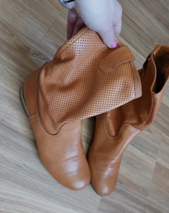 Botki  damskie brązowe