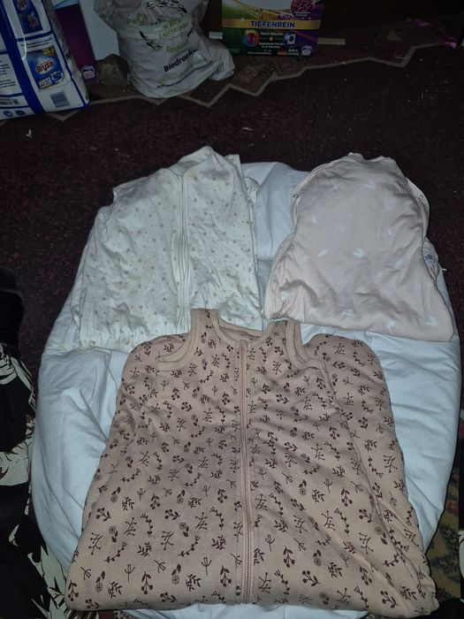 5 dużych worków z ciuszkami dla niemowlaka do rozmiaru 74