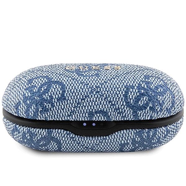 Słuchawki Bluetooth TWS Guess 4G Metal ze stacją dokującą ENC - niebie