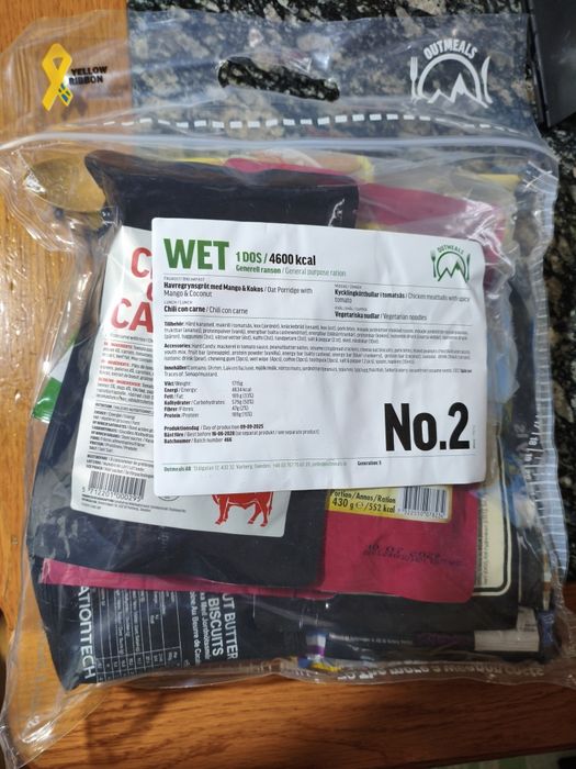 Добовий раціон харчування Швеція на 4600 ккал сухпай, пайок, раціон