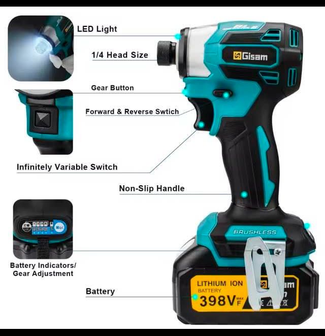 Aparafusadora de impacto 18V Gisam (linha Makita)