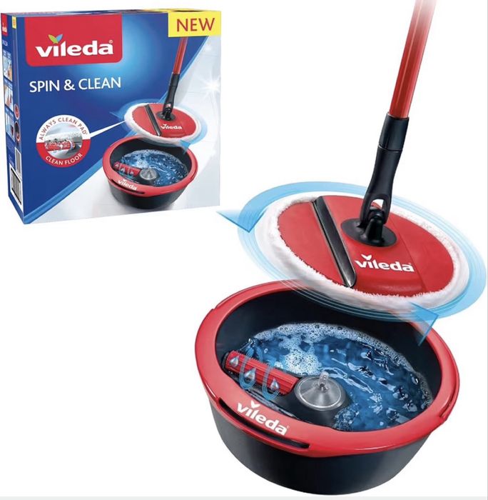 Mop Vileda Spin & Clean (161821) z wiadrem