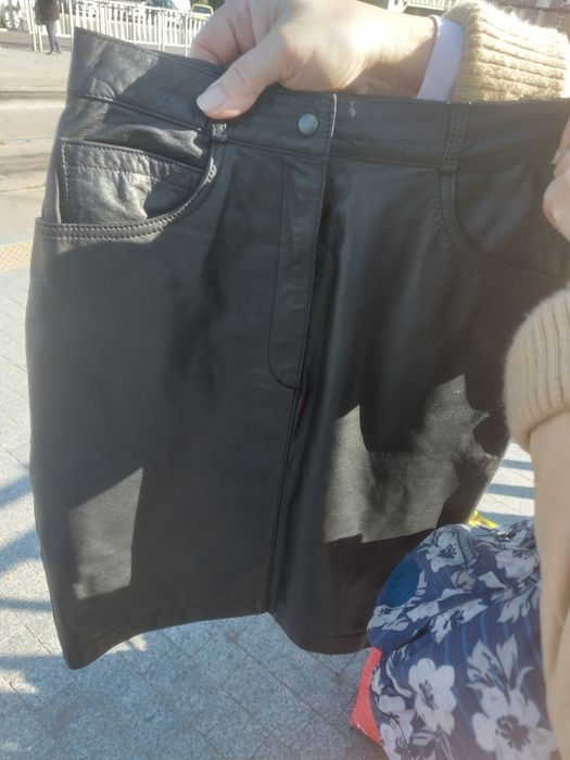 Капри ,шорты удлиненые лен,котон, кожанная юбка