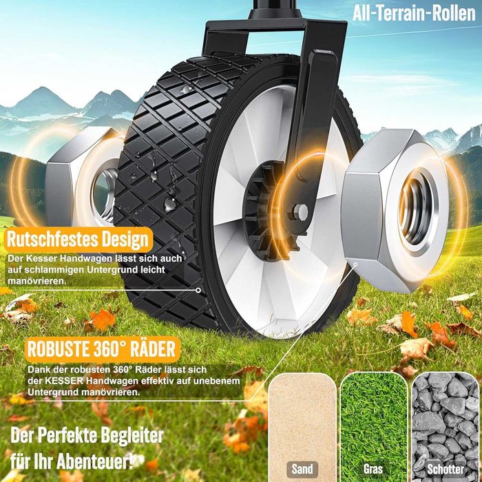 Nowy składany wózek ogrodowy / transportowy / KESSER !9124!