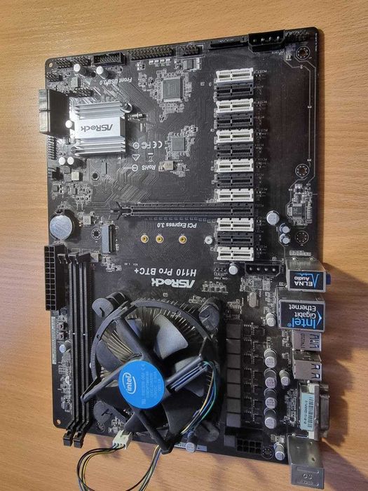 Материнська плата ASRock H110 Pro BTC+ +процесор