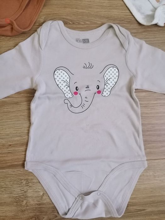 Zestaw body długi rękaw 86 + rampers 92