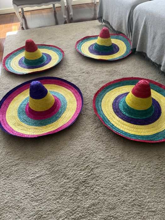 4 Chapeus Mexicanos coloridos