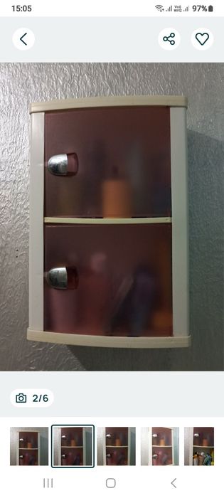 Поличка в ванну кімнату шафа