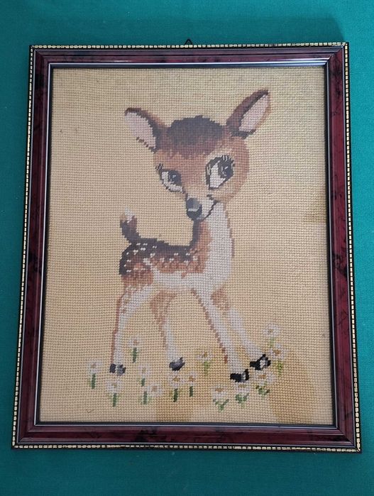 Ponto de Cruz BAMBI - Artesanato vintage