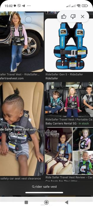 Дитячий жилєт автокрісло Ride safer.