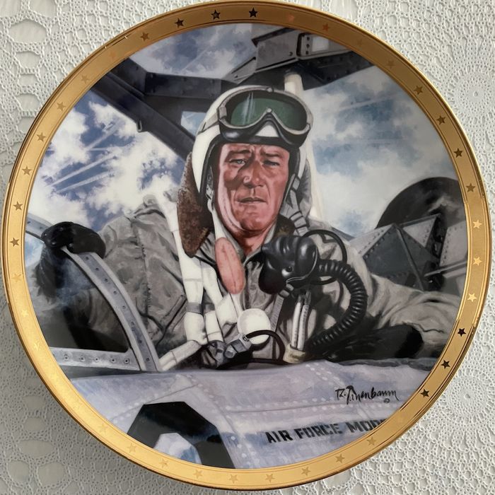Talerz Kolekcjonerski Franklin Mint John Wayne „Tribute To Jet Pilots”
