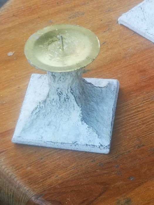 Zestaw kolędowy krzyż i dwa świeczniki