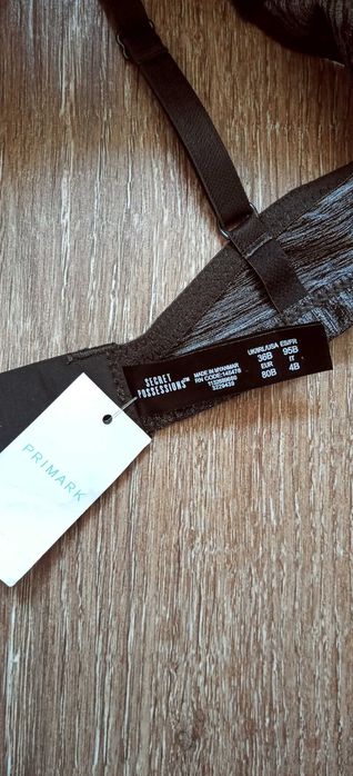 Biustonosz stanik bez fiszbin szary 80B Primark