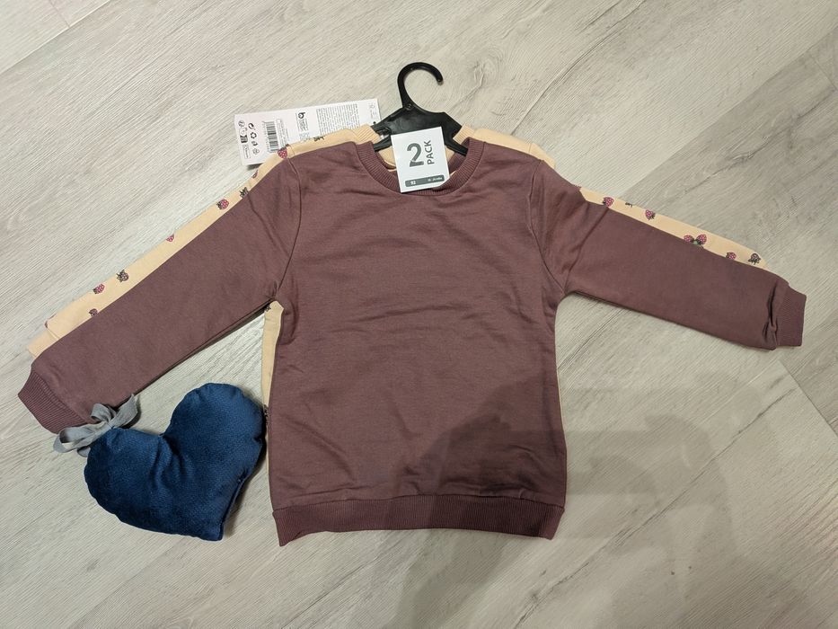 Dwie bluzy bawełniane dla niemowlaka r. 92