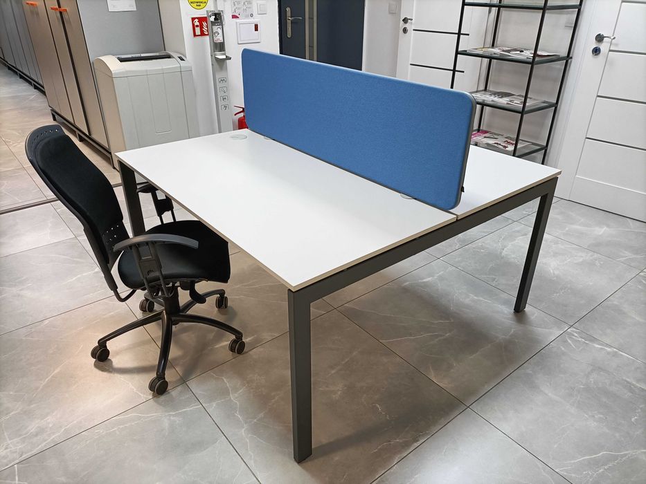 Biurko podwójne wielostanowiskowe dwuosobowe 2 osobowe 140cm x 140 cm