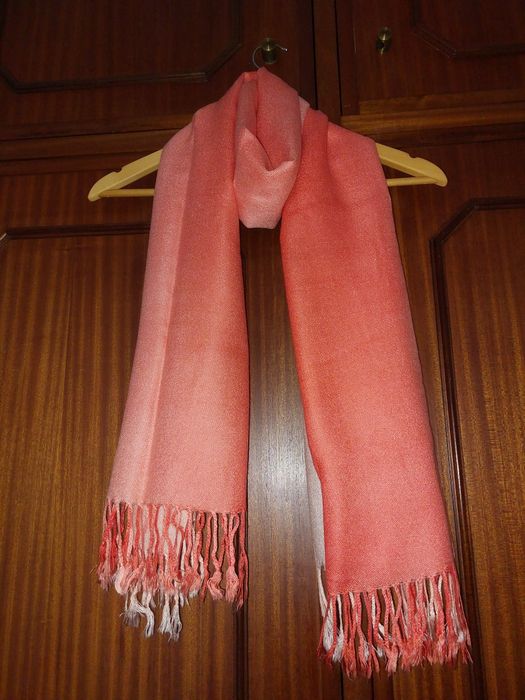 Écharpe cor salmão "degradé"