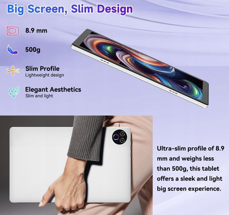 Tablet nowy biało czarny