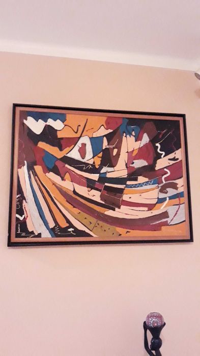 Tela pintada á mão.  Jô Malveira