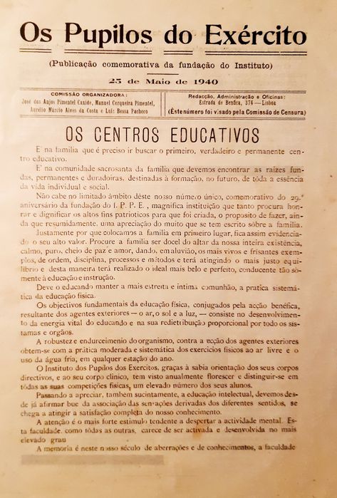 Jornal "Pupilos do Exército" 1940