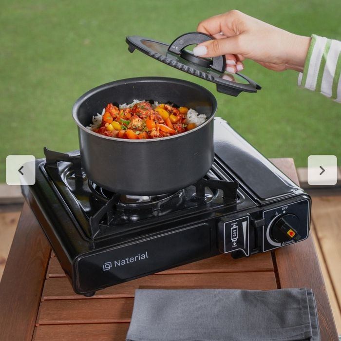 Kit Fogão a gás portátil 1900W Novo + 2 botijas de gás