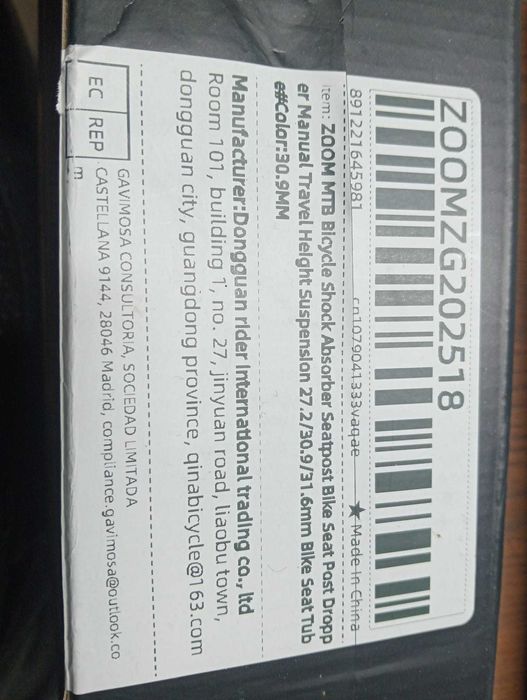 Espigão Selim Zoom 30.9mm Alumínio 6061 p/ Specialized, Giant, Trek