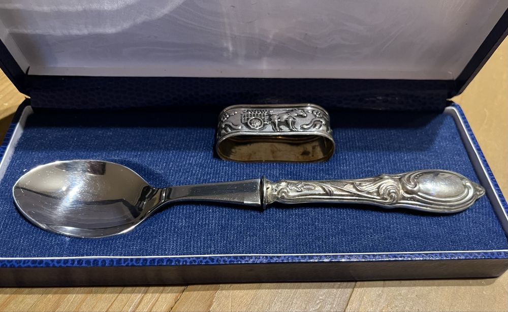 Colher com cabo em prata