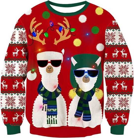 Nowy męski sweter / bluza / bluzka / świąteczny /świecący /R-S !A1886!