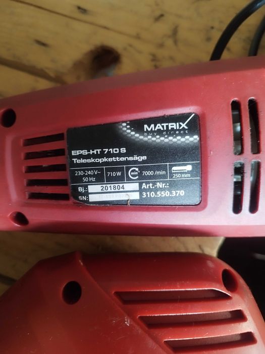Piła do żywopłotu Matrix EPS HT-710-S 2in1