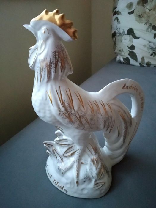 Ceramiczny/Porcelanowy kogut (trofeum strzeleckie)