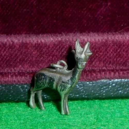 Pendente veado vintage em prata de lei 925