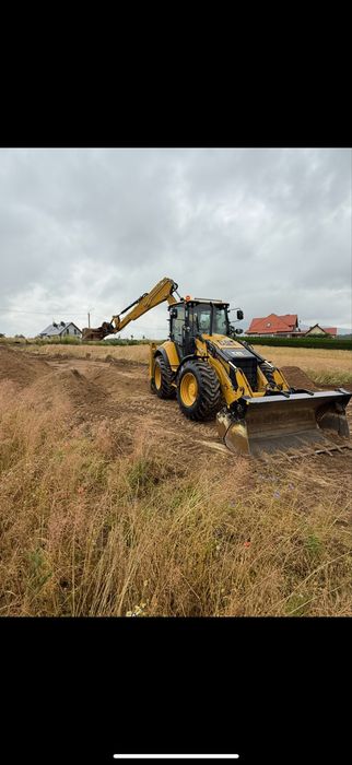 Uslugi koaprko ładowarką cat444 prace ziemne,niwelacje,ściąganie palet