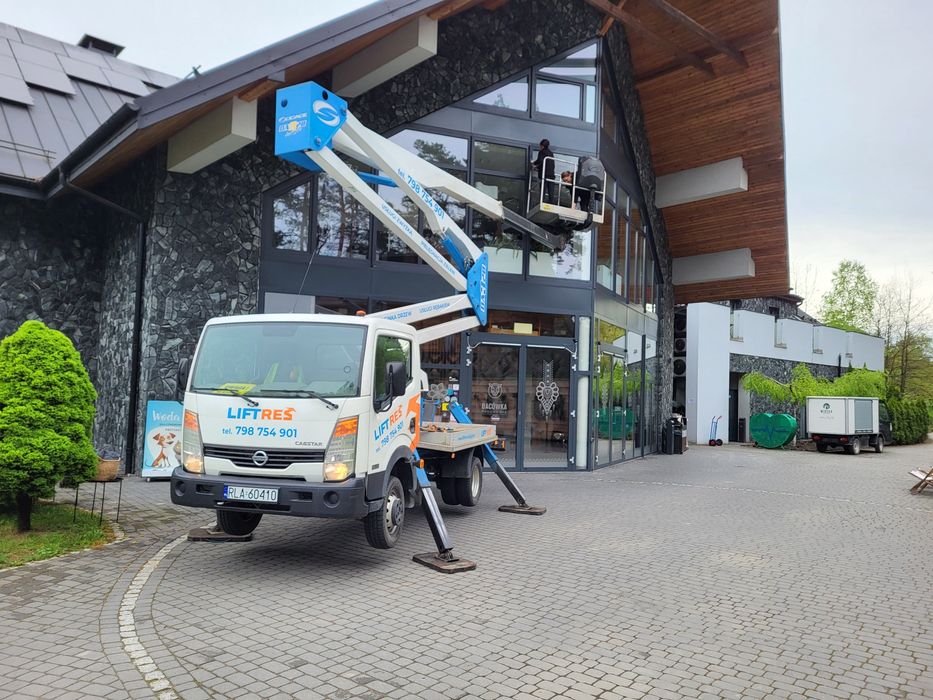 Zwyżka podnośnik koszowy 20m wynajem podnośnika - 7 dni/24 h