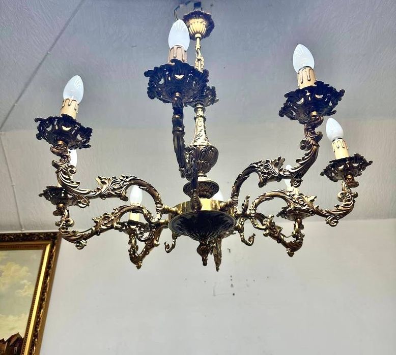 Люстра бронзова на 8 ламп 7462