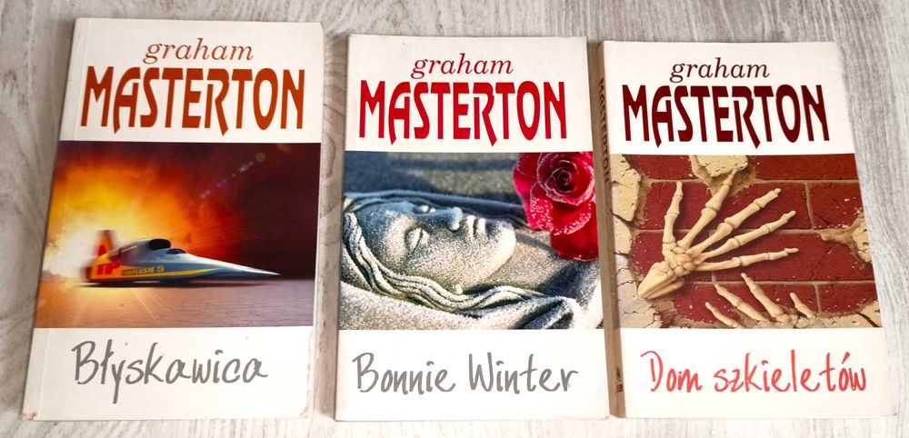 3x Graham Masterton Bonnie Winter + Błyskawica + Dom szkieletów
