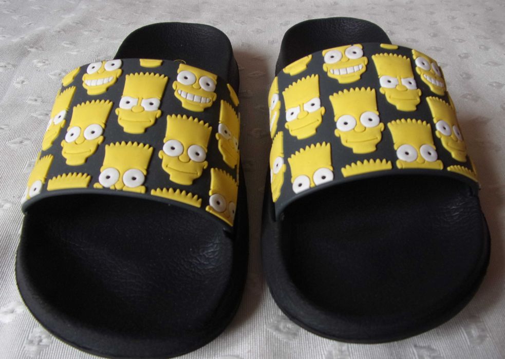 Klapki Slide Sinsay the Simpsons  Bart Simpson czarne 34