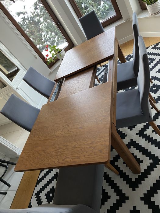 Stół Szynaka Meble „Montenegro”+ 8 krzeseł PAGED | lite drewno