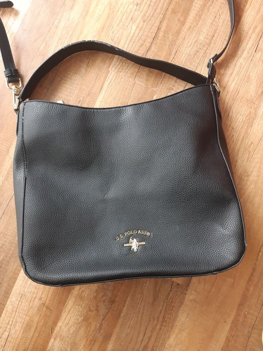 Us polo assn torebka czarna logowana listonoszka