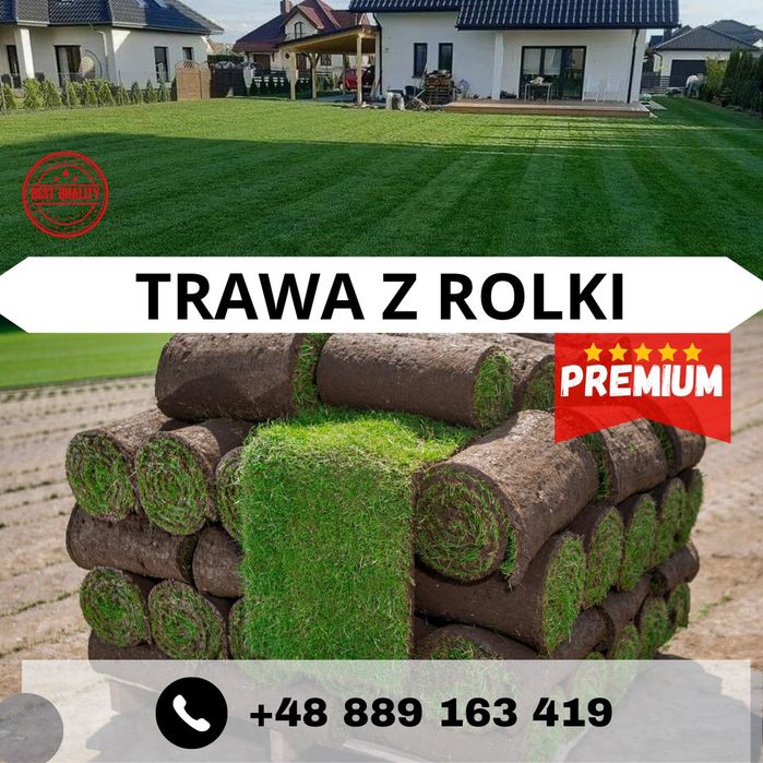 Trawa z trawnik z rolki sprzedaż transport montaż wysyłki kurier
