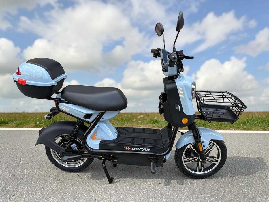 Електроскутер Oscar Rich 1000W 60V 25Ah сірий, двомісний