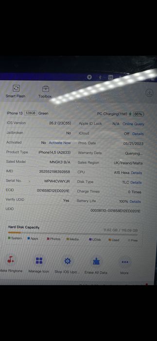 Материнська плата iphone 13 128