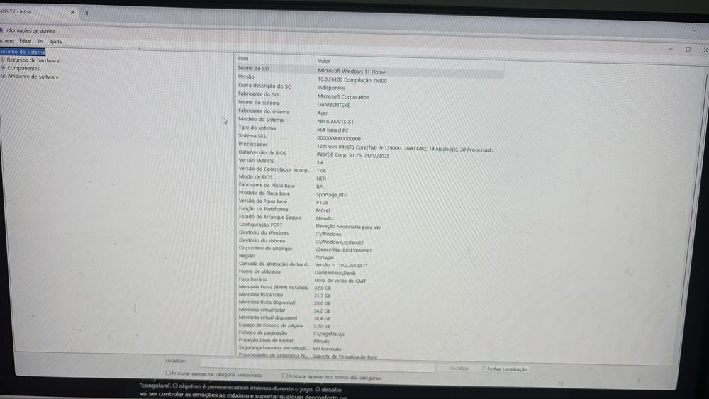 Portatil Acer Nitro V 15 ANV15-51 ( 15.6 - RAM 16 / GB 512