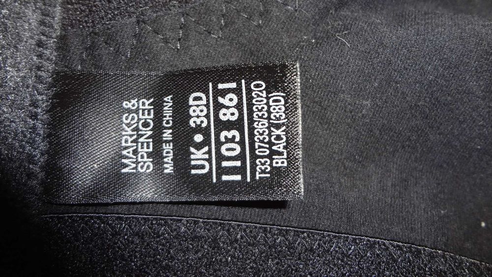 Biustonosz M&S 85D/38D bez fiszbin jak doreen, bawełna