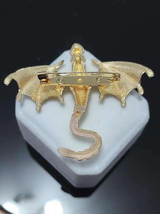 Alfinete Dragão Dourado