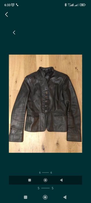 Пиджак женский кожаный XL