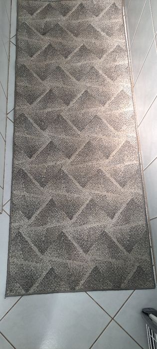 Dywan, chodnik wytłaczany, szary, siwy 170 cm/65 cm