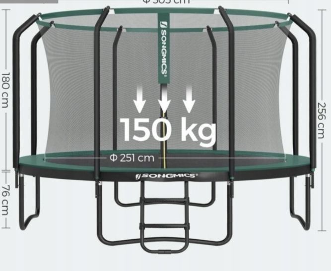 Trampolina Songmics Duża Trampolina Ogrodowa Str103C01