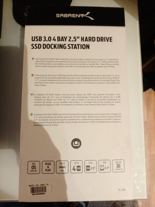 Sabrent DS-4SSD USB 3.0 – Dock para 4 SSD/HDD 2,5"